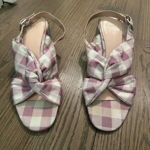 J. Crew Women's Lavender Checkered Sandals